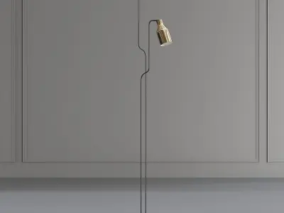SUPER 2 floor lamp gold 3D model