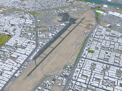 Khartoum Sudan 40km AI Low-poly 3D model