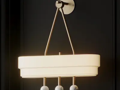 Spate Wall Light by BERT Frank 3D model