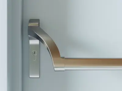 Fire Doors Rigged 3D model