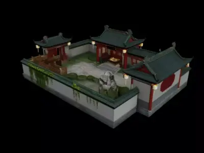 courtyard 3D model