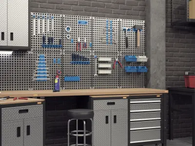 Garage 3D model 5