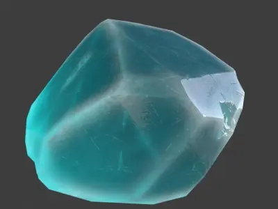 crystal stone Low-poly 3D model