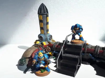 Modular industrial terrain     industrial burner 3D print model