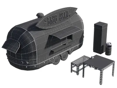 Street cafe module 3D model