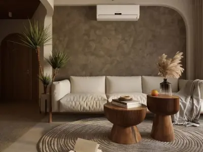 3D Living Room  Kitchen Interior Model 3D model