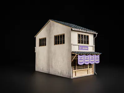 JAPANESE BUILDING 003 Low-poly 3D model