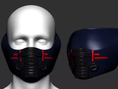 helmet  MASK high poly sculpt 3d printable  3D model