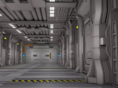Sci Fi Interior Industrial 3D model