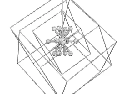 Cubist Pendant 9 Lamp 3D model