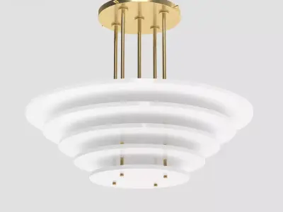 Jean Perzel Design Ceiling Light 58 bis Low-poly 3D model