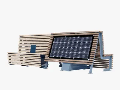 Flash solar bench 3D model