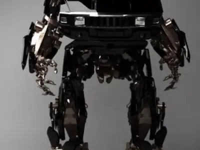 Stone robot 3D model