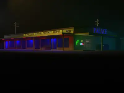 Stranger Things Arcade Low-poly 3D model