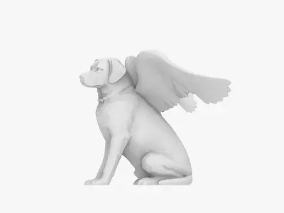 Dog Angel 3D print model