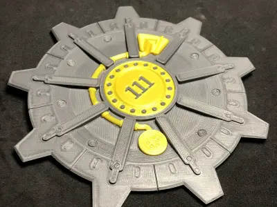 Fallout 111 Vault Door Wall Plaque 3D print model