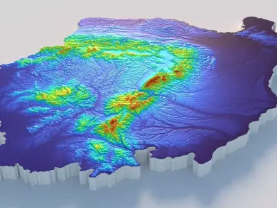 Romania Terrain Country 3D model