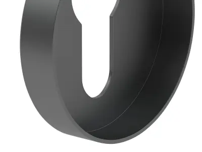 Circle Matt Black Hole Cover 3D model