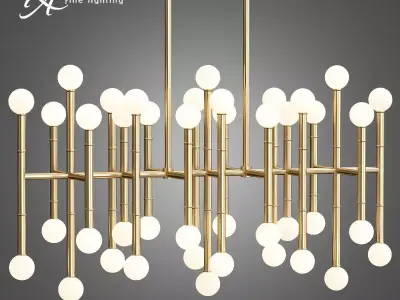 Meurice Rectangle Chandelier 3D model