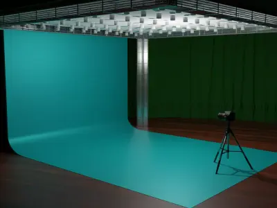 Photo Studio Low-poly 3D model