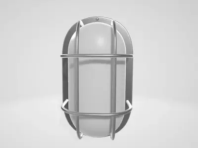 heat resistant sauna room lamp Low-poly 3D model
