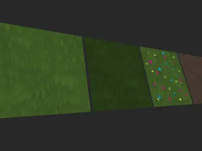 Summer Forest Low-poly 3D model
