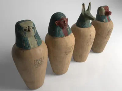 Canopic Jars 3D model
