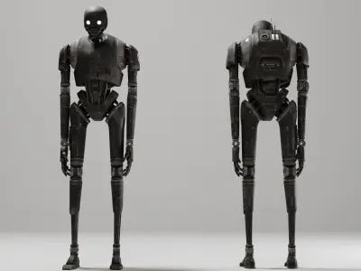 K-2SO Star Wars Droid 3D model Low-poly 3D model