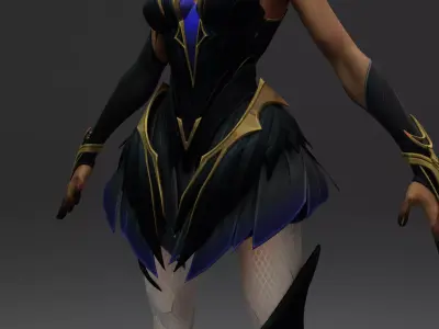 Cloak Dagger  Marvel Rivals SFM  Fully Rigged  Ready for Games Low-poly 3D model