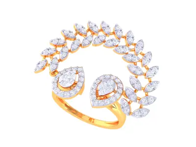  Women Ring MTL 3dm STL OBJ FBX Details 3D print model 4