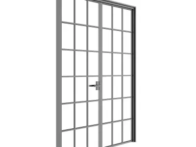 Double Glass Door 3D model
