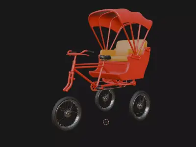 Bicycle Rickshaw 3D Model 3D model