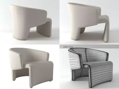 M A L lounge chair 3D model