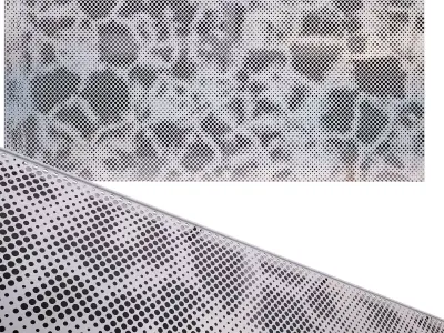 perforated metal panel N18 3D model