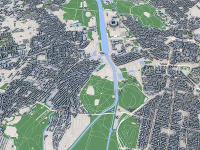 Leipzig City Germany 3D model