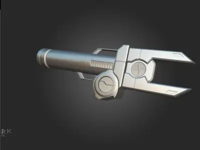 Sci-Fi Sword with Animation Low-poly 3D model