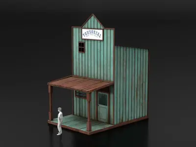 West Wild Home 08 Low-poly 3D model