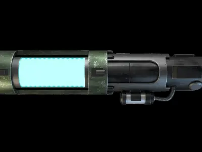 Plasma Rifle Low-poly 3D model