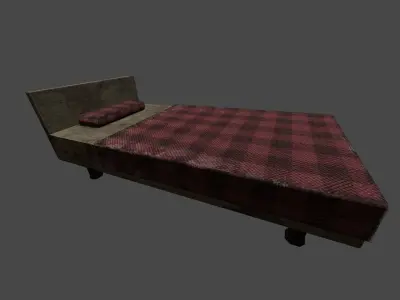 Old House furniture Low-poly 3D model