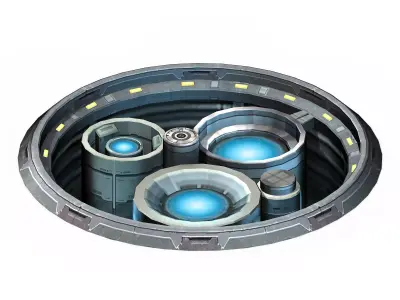 Mechanical-ground lamp 01 3D model