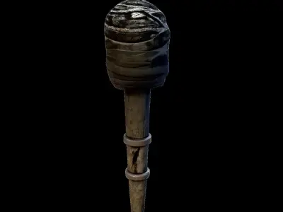 Medieval Torch - Game Ready - Has Emission Free low-poly 3D model