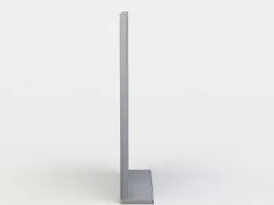 Window metal door with flowers Low-poly 3D model