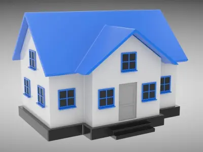 Mini House Low-poly 3D model