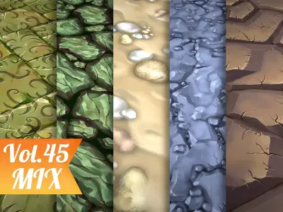 Stylized Ground Vol 45 - Hand Painted Texture Pack Texture