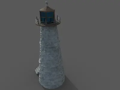 Light House Low-poly Low-poly 3D model