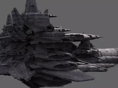 Ancient civilization death ship 2 3D model