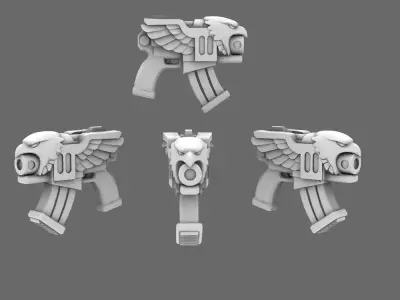 Patriotic Knights Eagle Retro Nailer Pistol 3D print model