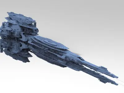 Sci-Fi Droid Prowler Ship 3 3D model