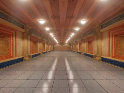 Arabic chapel walls 3D model