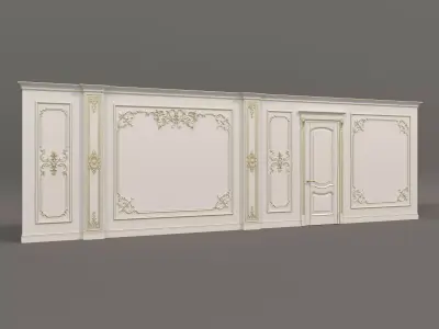 Wall Molding in Classic French style 36 3D model